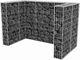vidaXL Gabion osłonowy na 2 kosze na śmieci, stalowy, 180x100x120 cm 3
