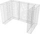 vidaXL Gabion osłonowy na 2 kosze na śmieci, stalowy, 180x100x120 cm 4