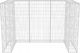 vidaXL Gabion osłonowy na 2 kosze na śmieci, stalowy, 180x100x120 cm 5
