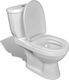 Zestaw kompaktowy WC vidaXL 70 cm cm biały (240549) 1