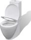 Zestaw kompaktowy WC vidaXL Ceramiczna toaleta ze spłuczką okrągła biała (141135) 3