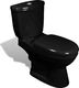Zestaw kompaktowy WC vidaXL 70 cm cm czarny (240550) 3