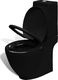 Zestaw kompaktowy WC vidaXL 66 cm cm czarny (141136) 4