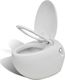 Miska WC vidaXL Toaleta wisząca o oryginalnej formie jaja, biała 2