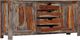vidaXL Kredens, szary, 160 x 40 x 75 cm, lite drewno sheesham 6