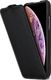 Stilgut STILGUT Baroon Slim Flip Classic skórzane etui do iPhone XS czarne 1