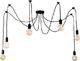 Lampa wisząca ECpower ZD74 LAMPA SUFITOWA ŻYRANDOL PAJĄK 6 RAMION E27 uniwersalny 1