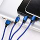 Kabel USB Somostel USB-A - USB-C + microUSB + Lightning 1.2 m Czerwony (25719) 5