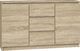Topeshop KOMODA 2D3S 120CM DĄB SONOMA 3 SZUFLADY 2 DRZWI SALON 1