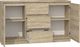 Topeshop KOMODA 2D3S 120CM DĄB SONOMA 3 SZUFLADY 2 DRZWI SALON 2