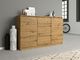 Topeshop KOMODA 2D3S 120CM DĄB ARTISAN 3 SZUFLADY 2 DRZWI SALON 2