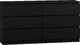 Topeshop komoda Malwa M6 czerń (M6 140 CZAR 2X3 KPL) 1