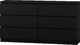 Topeshop komoda Malwa M6 czerń (M6 140 CZAR 2X3 KPL) 3