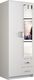 Topeshop szafa Romana lustro 80cm biel (ROMANA 80 BIEL L KPL) 1