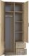 Topeshop SZAFA ROMANA LUSTRO 80cm SONOMA 2