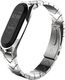 Mijobs Bransoletka V-Style GT band Mijobs do Xiaomi Mi Band 3/4 srebrna uniwersalny 1