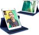 Etui na tablet 4kom.pl Etui Obrotowe 360 do Apple iPad 9.7 2017 / 2018 Granatowe + Szkło uniwersalny 2