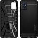 Spigen Etui Spigen Rugged Armor do Samsung Galaxy A71 Matte Black + Szkło 3mk uniwersalny 5