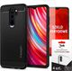 Spigen Etui Spigen Rugged Armor do Redmi Note 8 Pro Matte Black + Szkło 3mk ekran + 3mk obiektyw uniwersalny 1