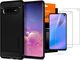 Spigen Etui Spigen Rugged Armor do Samsung Galaxy S10 Matte Black +Folia Neo Flex uniwersalny 11