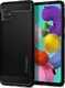 Spigen Etui Spigen Rugged Armor do Samsung Galaxy A51 Matte Black + Szkło 3mk uniwersalny 1