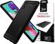 Spigen Etui Spigen Rugged Armor do Samsung Galaxy A51 Matte Black + Szkło 3mk uniwersalny 6