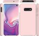 Etui Silicone Samsung S10 Plus G975 różowo-złoty 1