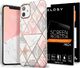 Supcase Etui Supcase Cosmo Lite do Apple iPhone 11 Marble Pink + Szkło Alogy uniwersalny 9