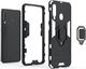 Alogy Etui Alogy Stand Ring Armor do Samsung Galaxy A60/M40 czarne + Szkło Alogy uniwersalny 5