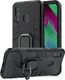 Alogy Etui Alogy Stand Ring Armor do Samsung Galaxy A40 czarne + Szkło Alogy uniwersalny 1