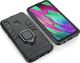 Alogy Etui Alogy Stand Ring Armor do Samsung Galaxy A40 czarne + Szkło Alogy uniwersalny 3