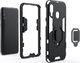 Alogy Etui Alogy Stand Ring Armor do Samsung Galaxy A40 czarne + Szkło Alogy uniwersalny 7