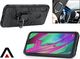 Alogy Etui Alogy Stand Ring Armor do Samsung Galaxy A40 czarne + Szkło Alogy uniwersalny 9