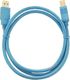 Kabel USB Qoltec USB-A - USB-B 1 m Niebieski (5901878523088) 2