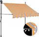 vidaXL Ręcznie zwijana markiza z LED, 100 cm, żółto-niebieska 1