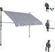 vidaXL Ręcznie zwijana markiza z LED, 300 cm, niebiesko-biała 2