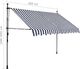 vidaXL Ręcznie zwijana markiza z LED, 300 cm, niebiesko-biała 7