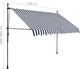 vidaXL Ręcznie zwijana markiza z LED, 250 cm, niebiesko-biała 7