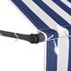 vidaXL Ręcznie zwijana markiza z LED, 150 cm, niebiesko-biała 3