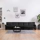 vidaXL 5-osobowa sofa, czarna, tapicerowana tkaniną 1
