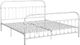 vidaXL Rama łóżka, biała, metalowa, 180 x 200 cm 2