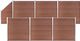 vidaXL Ogrodzenie WPC 6 paneli kwadratowych 1 skośny 1138x186 cm, brąz 1