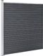 vidaXL Ogrodzenie do ogrodu, WPC, 353 x 186 cm, szare 5