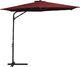 vidaXL Parasol ogrodowy na stalowym słupku, 300 cm, bordowy 1