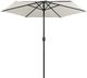vidaXL Parasol ogrodowy na słupku aluminiowym, 270x246 cm, biały 3