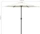vidaXL Parasol ogrodowy na słupku aluminiowym, 270x246 cm, biały 6