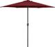 vidaXL Parasol ogrodowy na słupku aluminiowym, 270x246 cm, bordowy 1