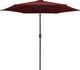 vidaXL Parasol ogrodowy na słupku aluminiowym, 270x246 cm, bordowy 2