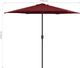 vidaXL Parasol ogrodowy na słupku aluminiowym, 270x246 cm, bordowy 6