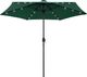 vidaXL Parasol ogrodowy z LED i aluminiowym słupkiem, 270 cm, zielony 1